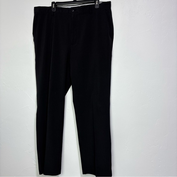 FJ FootJoy Men's Black Golf Pants Size 38X32 Flat Front Zip Closure - Picture 1 of 13